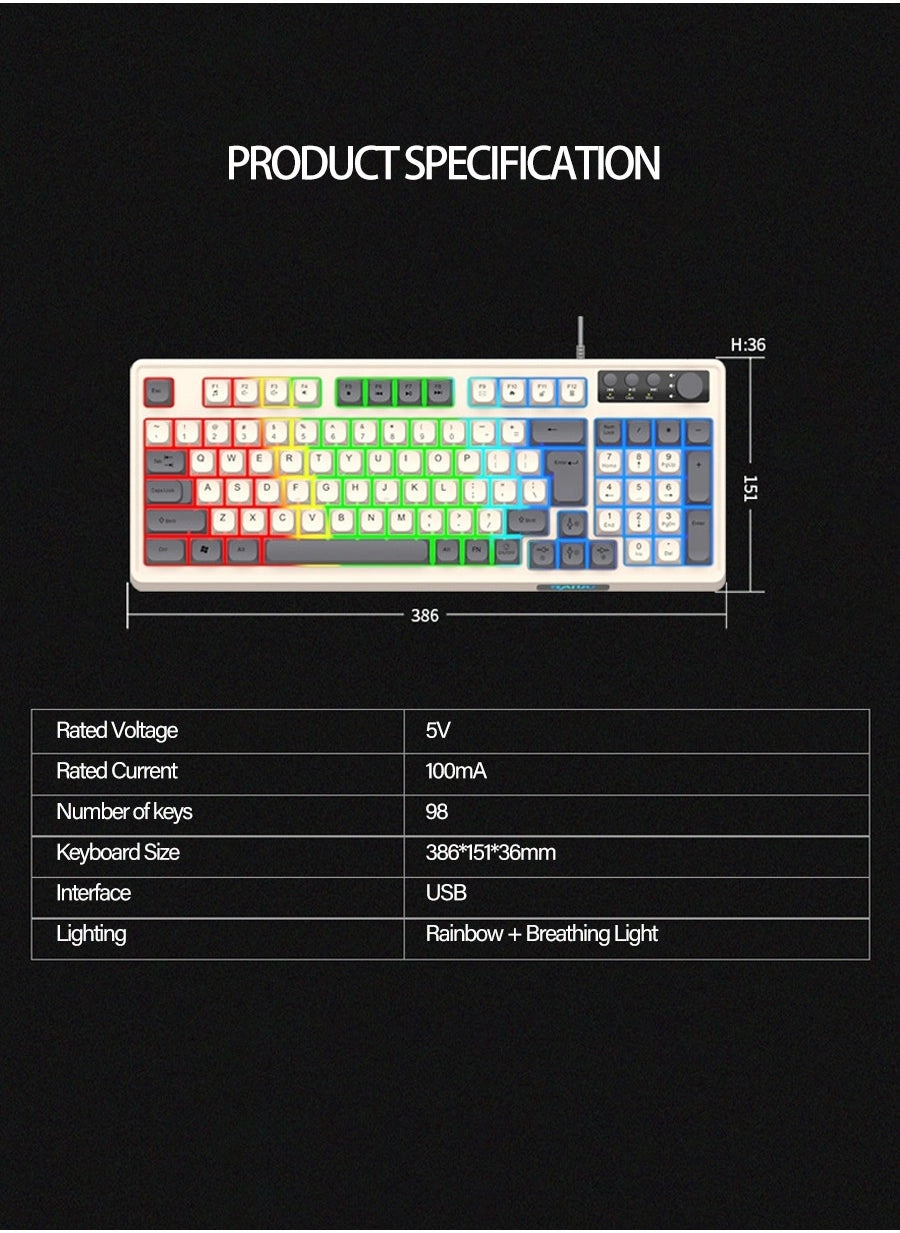 98-Key Wired Keyboard - EN Wired