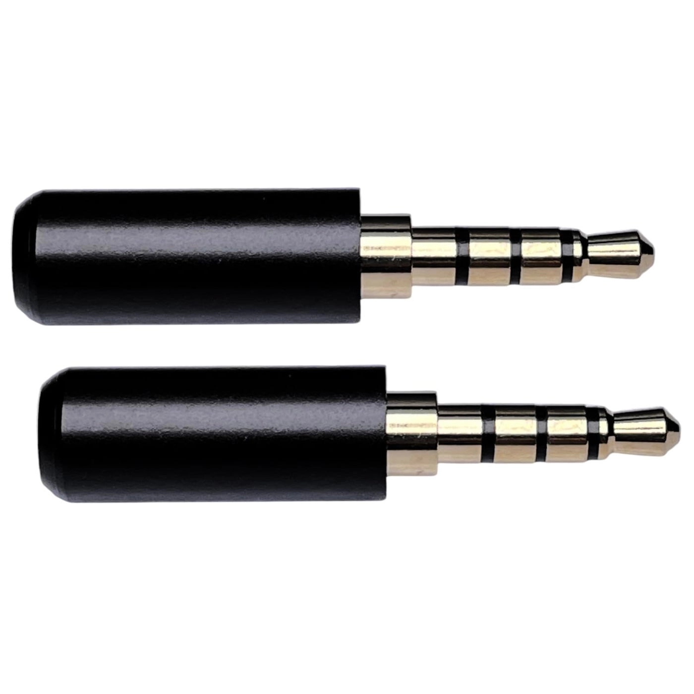 TRRS 4 Pole Stereo Male Plug 3.5mm - Solder Type Gold-Plated 2 Pack