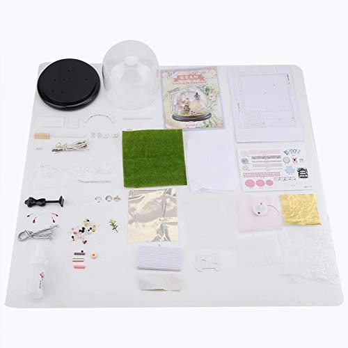 Dollhouse Miniature DIY Handcraft Buildings Mini House Kit - LED Lights Transparent Cover