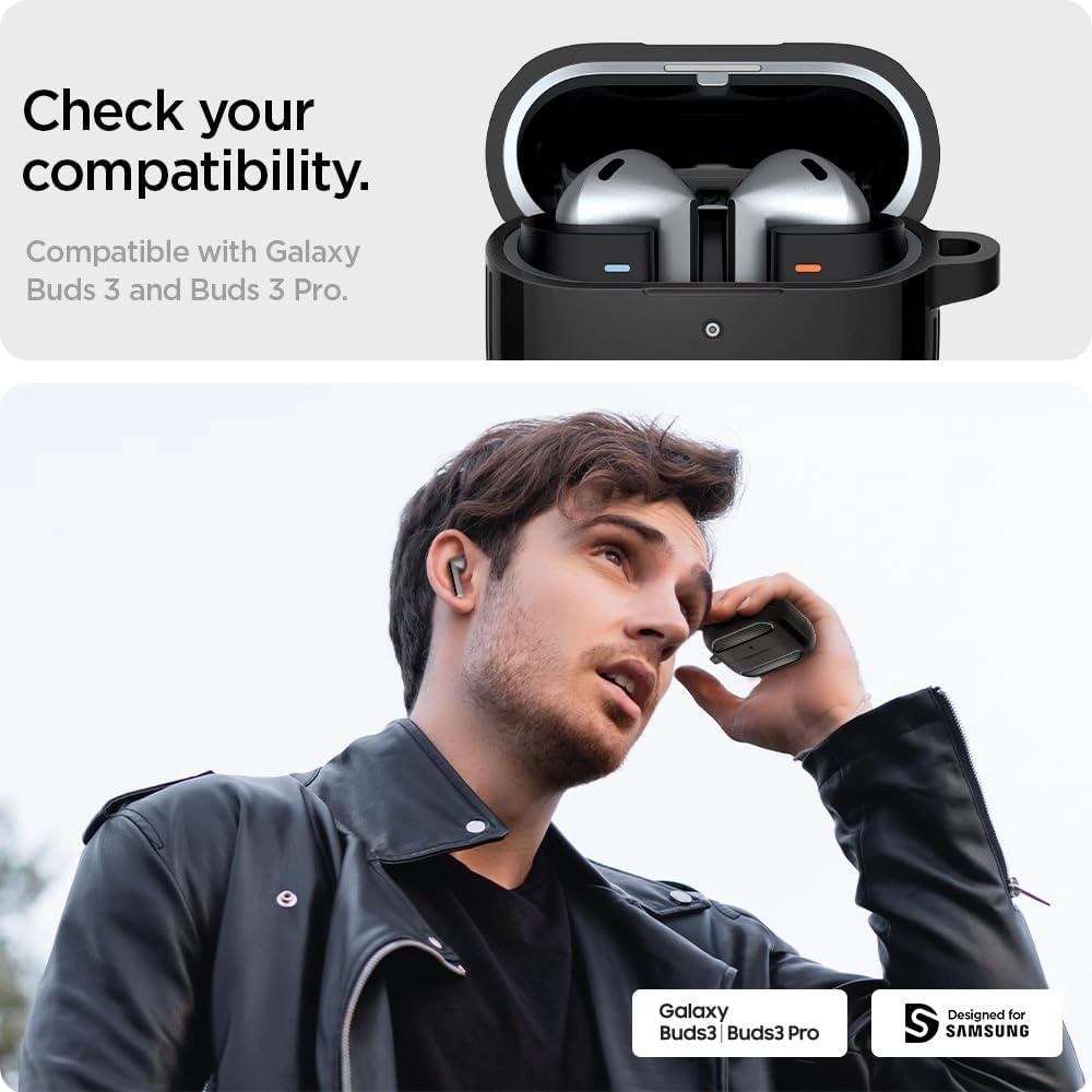 Case for Samsung Galaxy Buds3 and Galaxy Buds 3 Pro - Carabiner