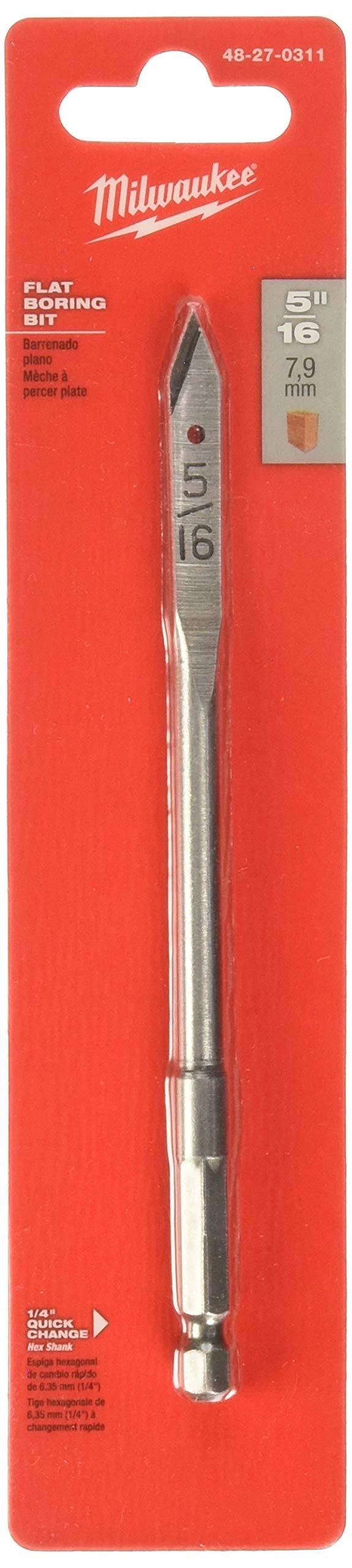 Milwaukee Stubby Flat Boring Bit - 516 x 6