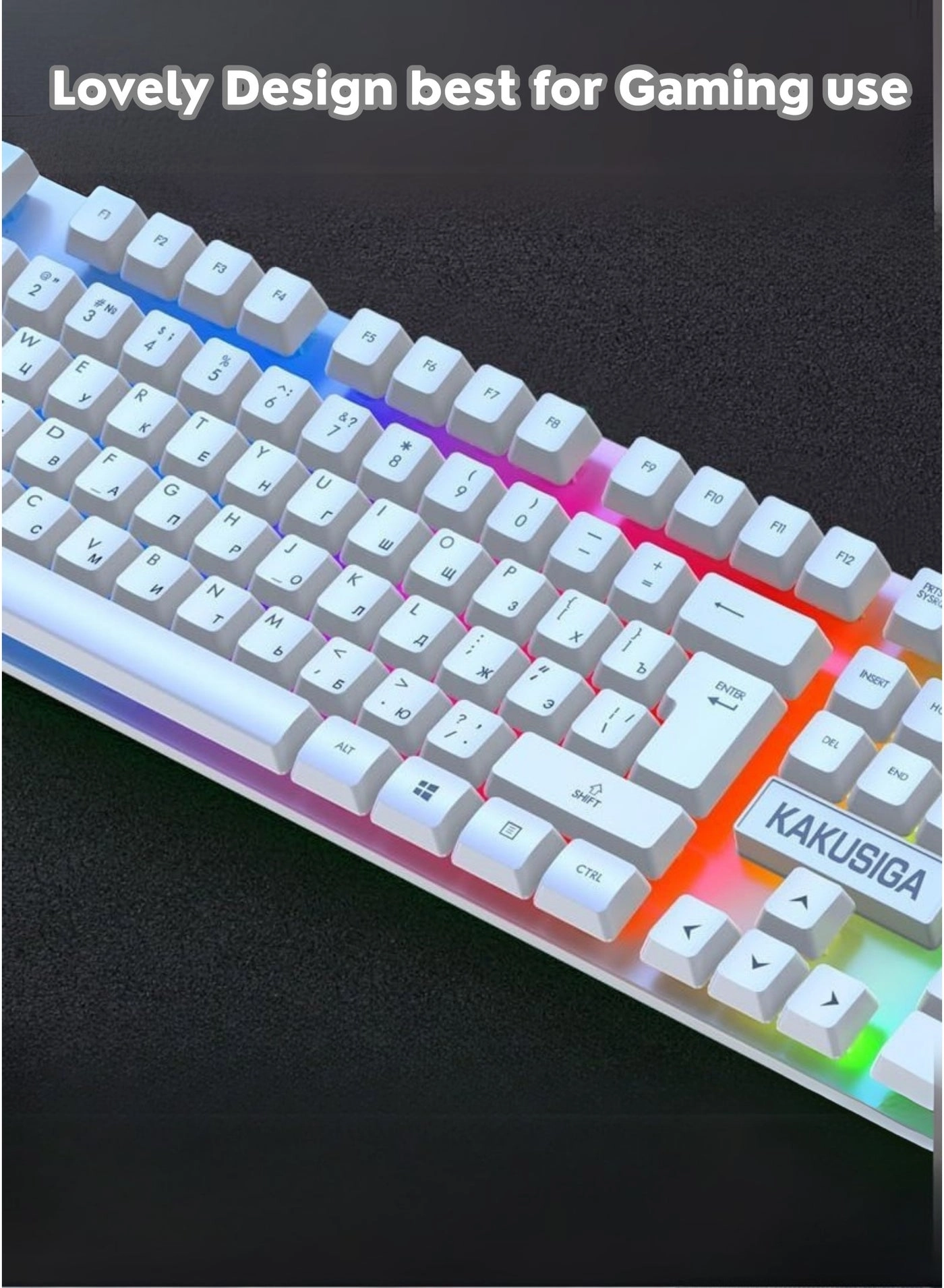 Gaming Keyboard - 103-Key International English Wired + Gaming Mouse - High DPI Wired