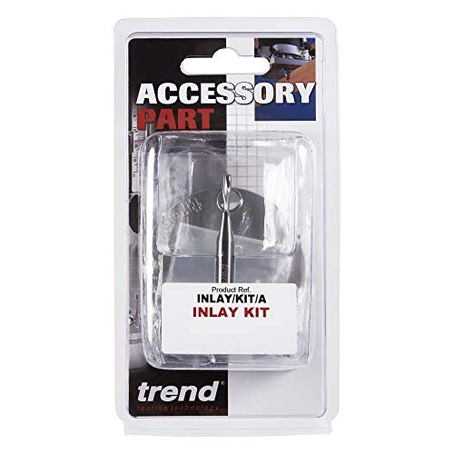 Spiral Router Bit - 1/8 inch 1/4 inch + Template Guide Bush - 5/16 inch + Inlay Collar