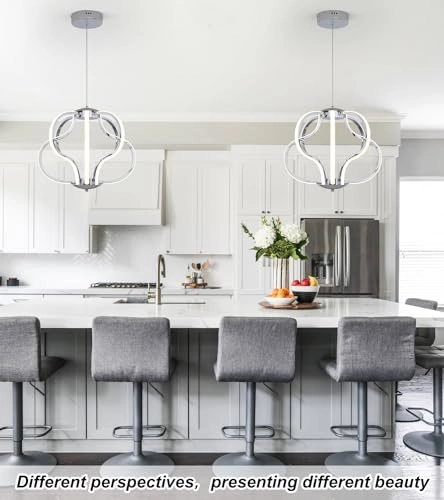 LED Chandelier - 8 Lights Dimmable Remote Control