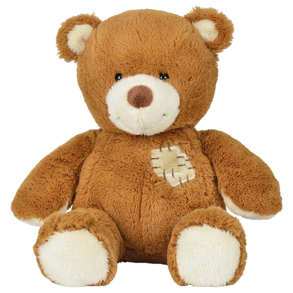 Bear With Patch - 25 cm Assorted Beige
