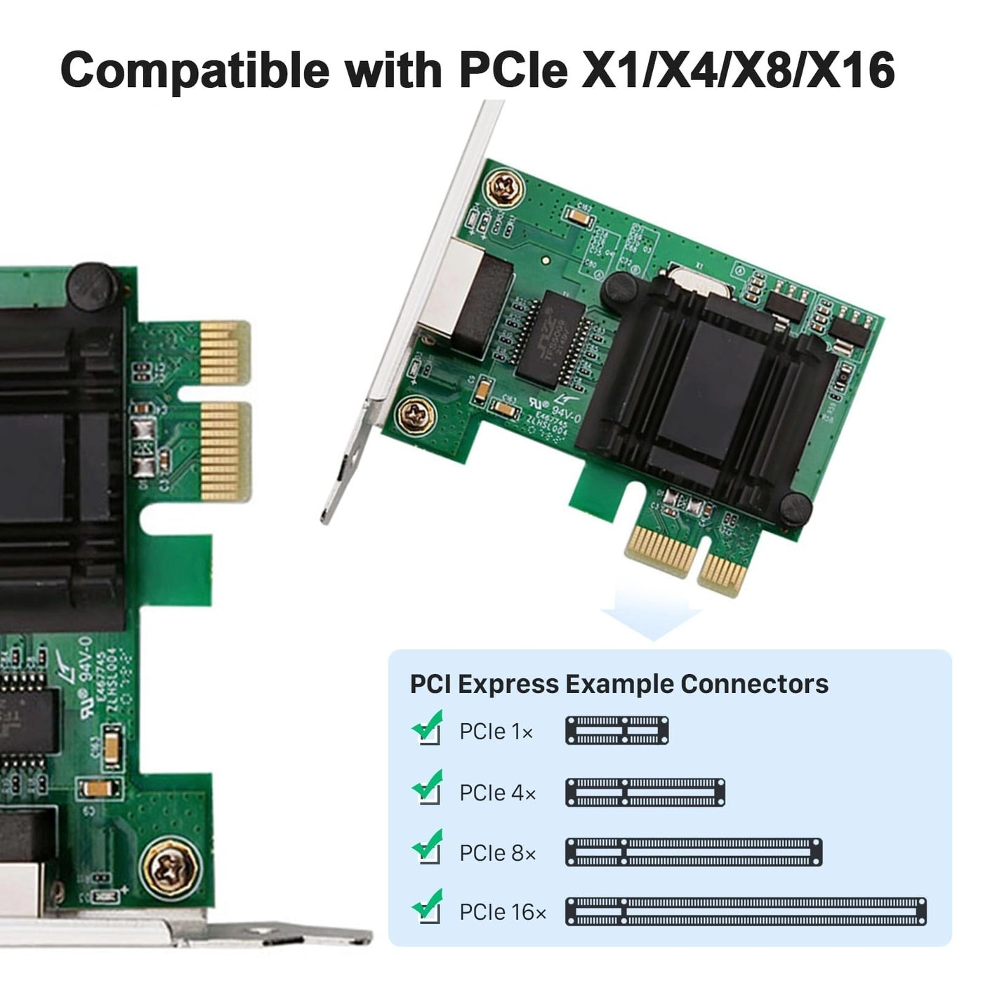 1G Gigabit Desktop PCI-e Network Adapter - PCI-e X1 Ethernet