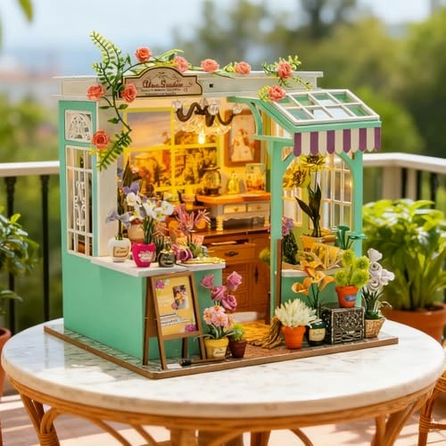 3D Wooden Puzzle Bookshelf Insert - Library of Books 1:24