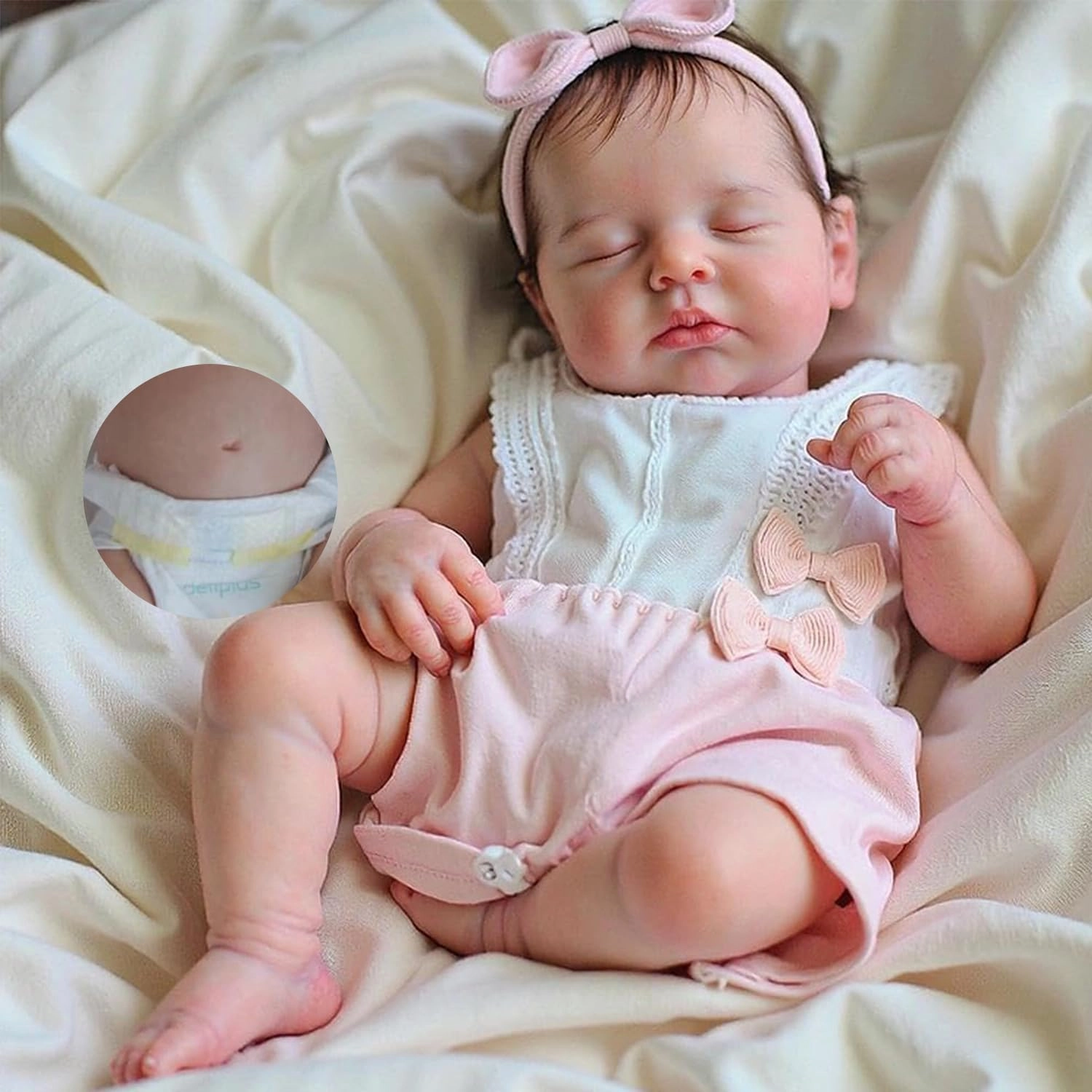 Loulou Reborn Baby Doll - 20 inch Full Body Vinyl Girl Ages 3+