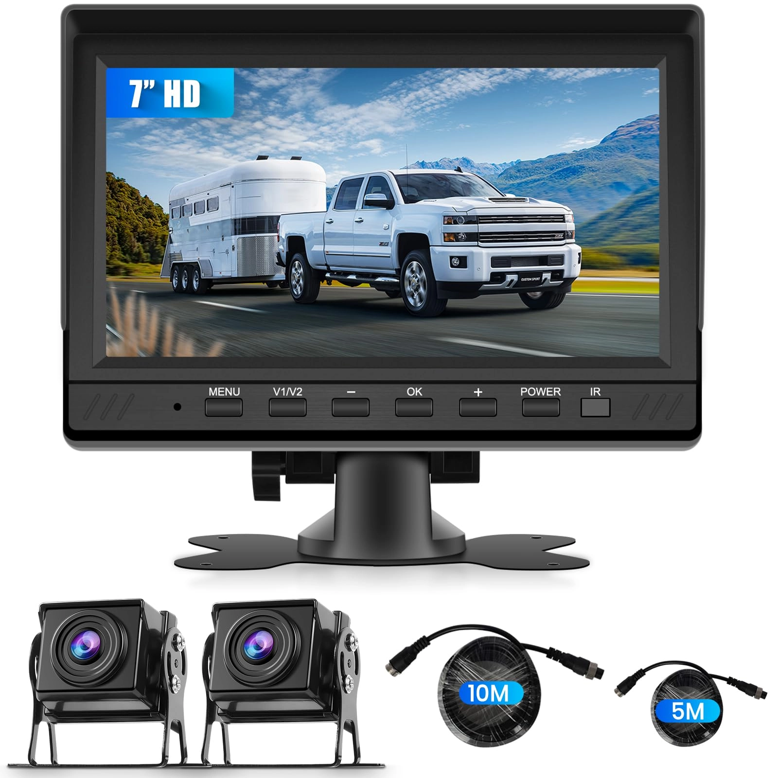 Reversing Camera - Night vision 1280*720P + 7 Inch Monitor - Wired
