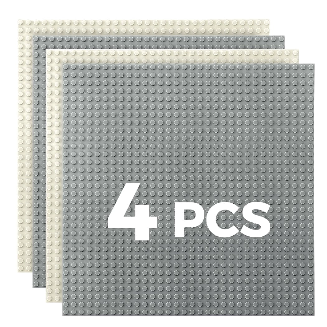 Etarnfly Classic Baseplates - 32X32 Acrylonitrile Butadiene Styrene (ABS) Building Plates 4 Pack