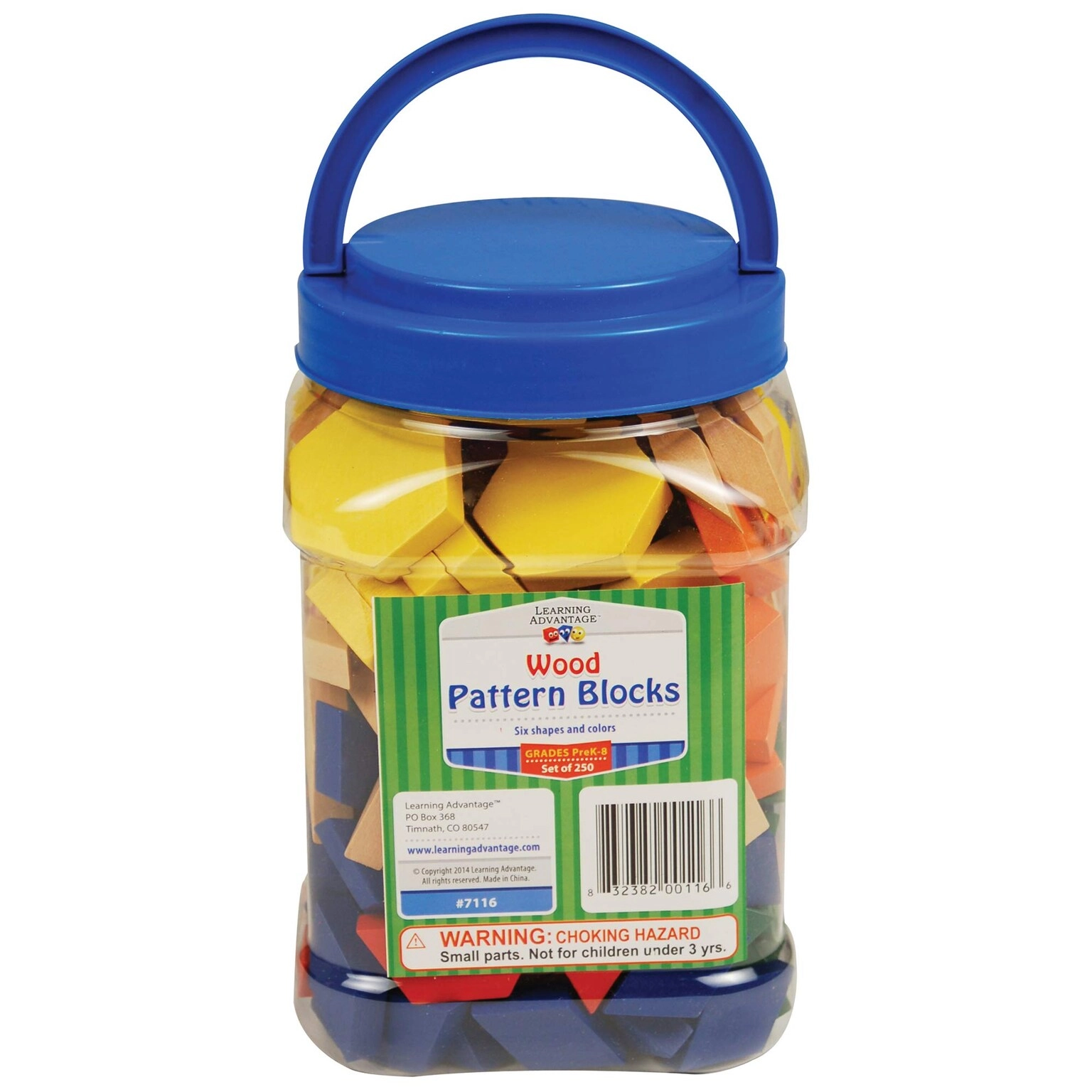 Learning Advantage Wood Pattern Blocks - 250 pieces