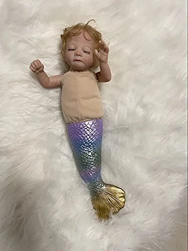 Reborn Baby Doll - 15 Inches Vinyl Handmade Hair Mermaid