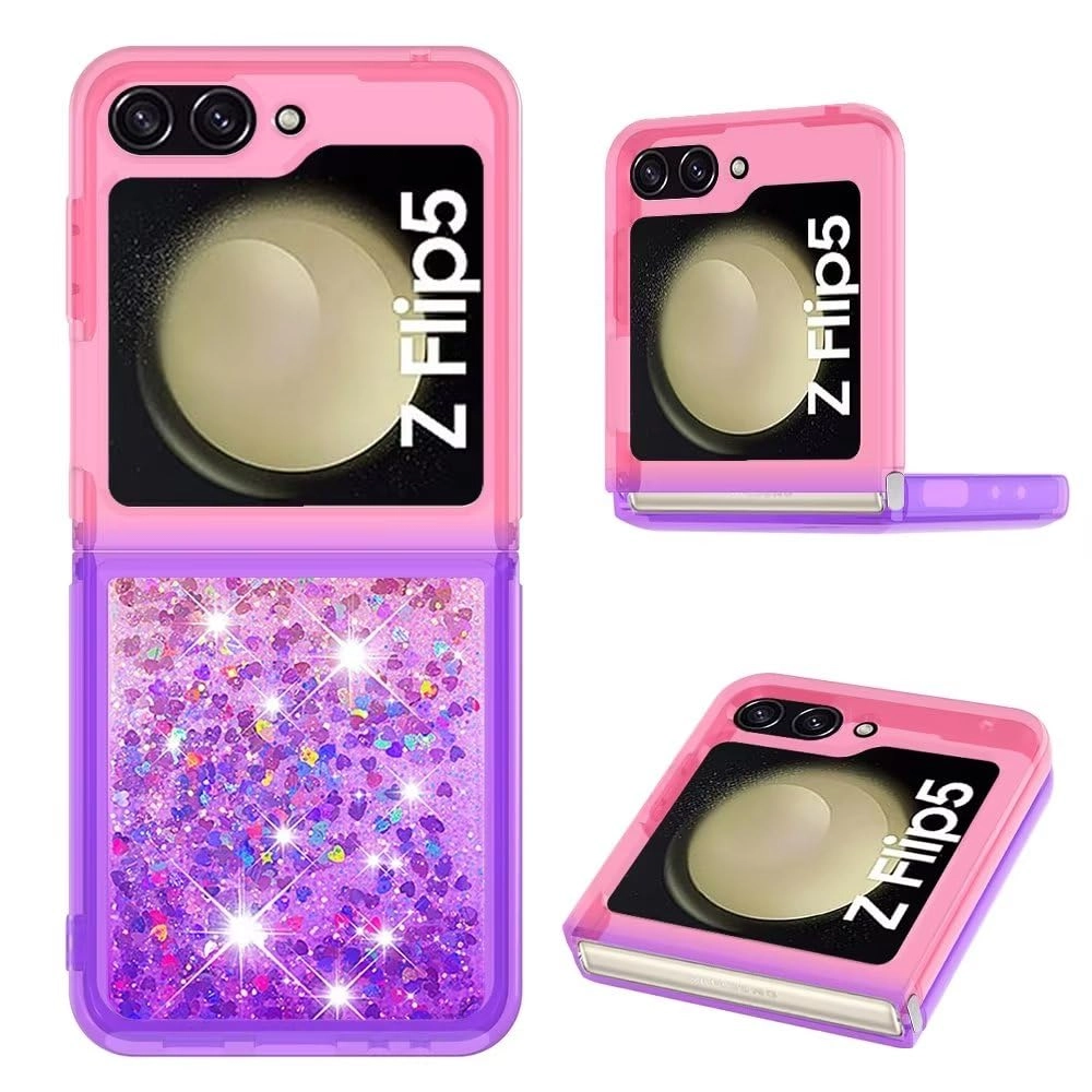 Sparkle Floating Liquid Case - Polyurethane Silicone for Samsung Galaxy Z Flip 5