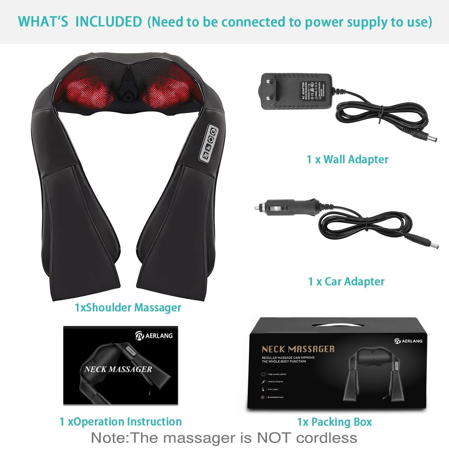 PJ01 - Neck Massager Shiatsu Heat