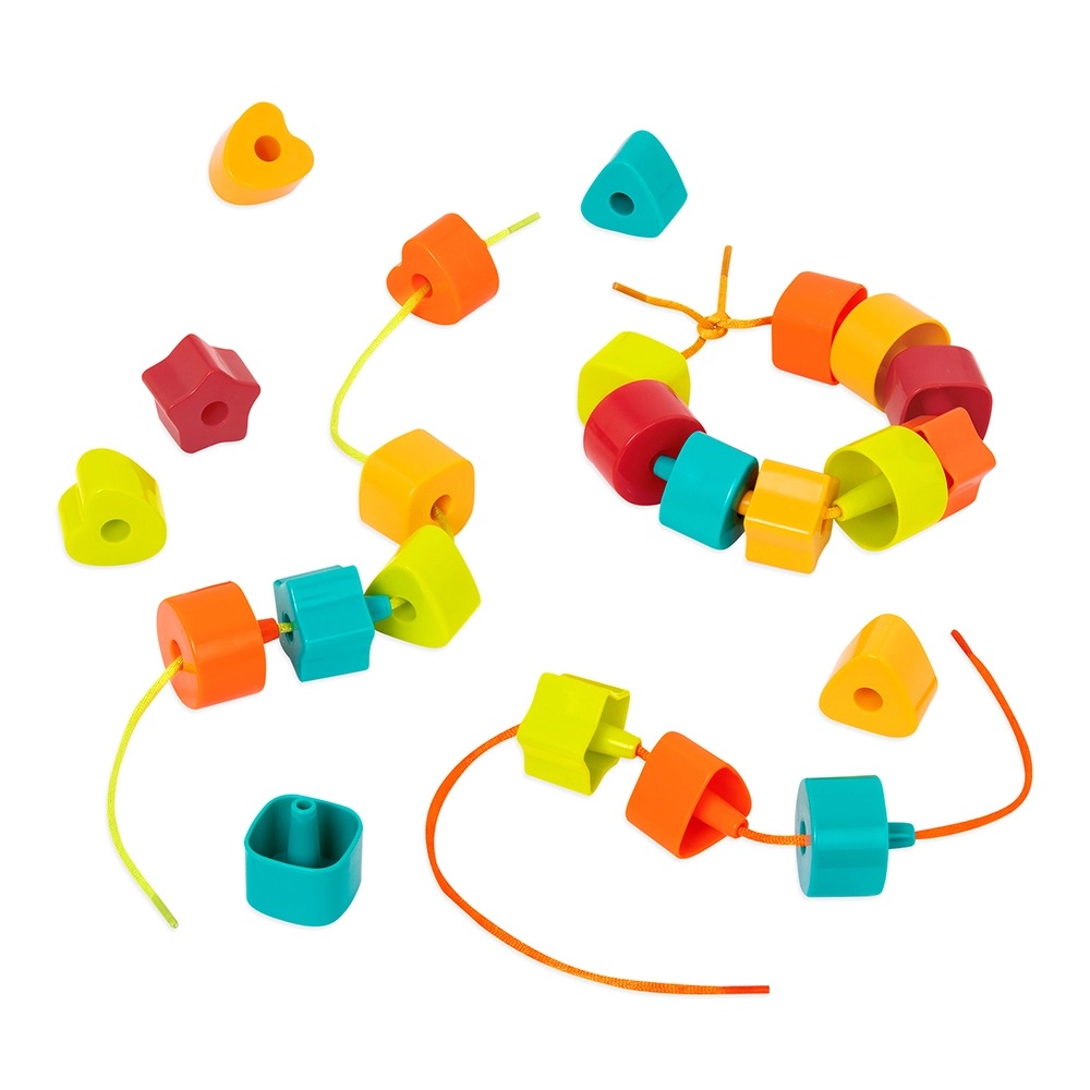 Count And Match Pegs With Board - 2+ 25 x Colorful Pegs 5 x Cords