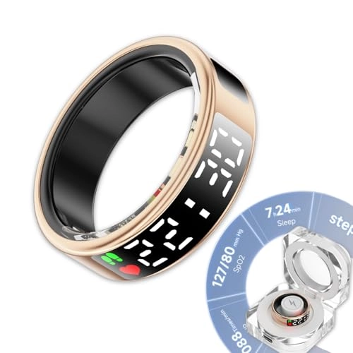 Touch Screen Smart Ring - 2024 IP68 Waterproof Heart Rate Monitor
