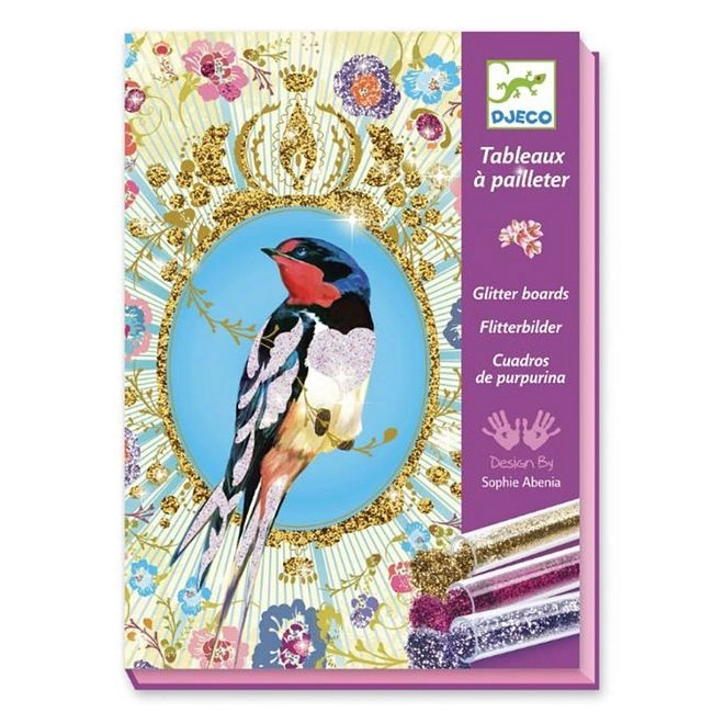 Glitter Birds Craft Kit - Sparkly Romantic Bird Pictures 16.5x23x4cm