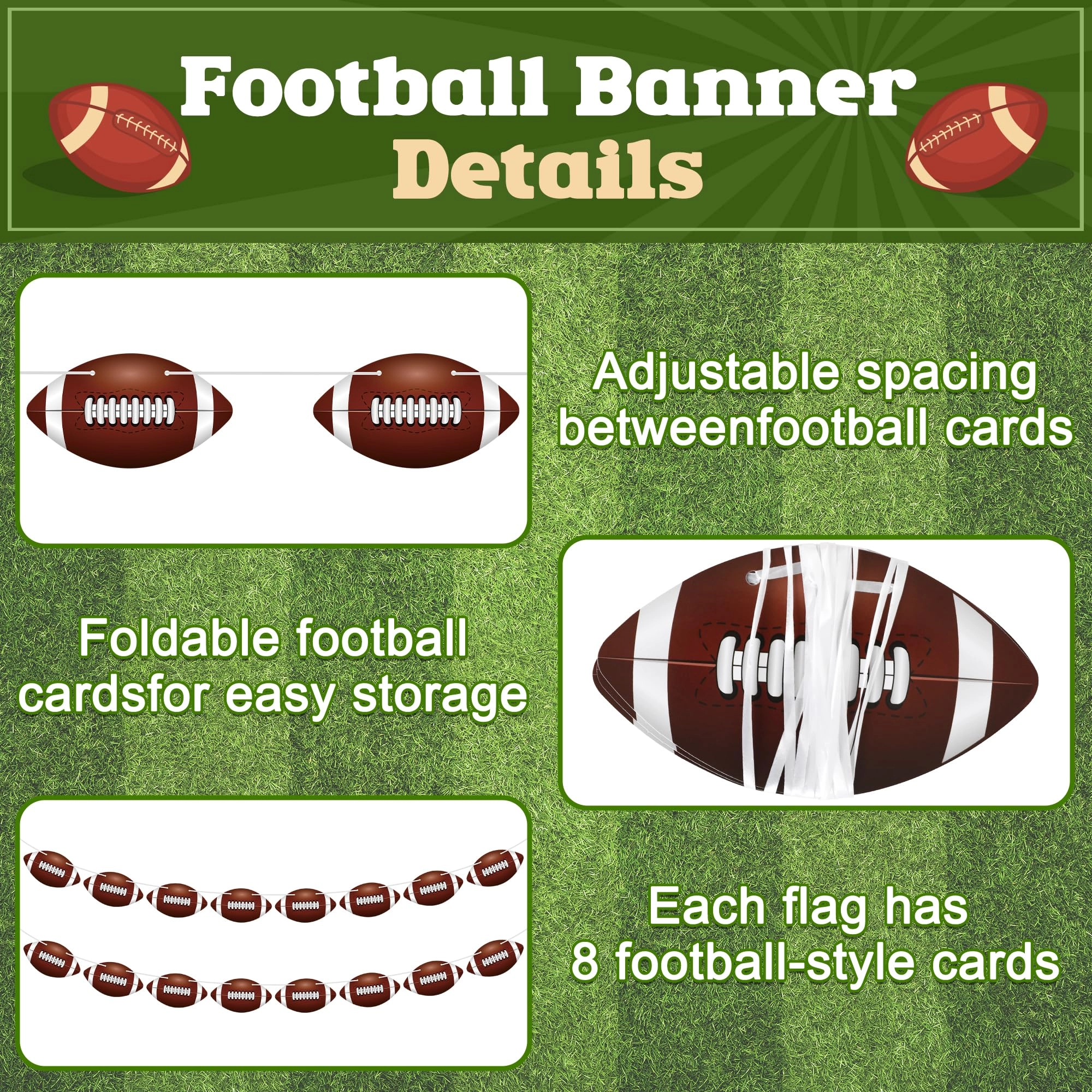 Football Banner - 4 Pack Football