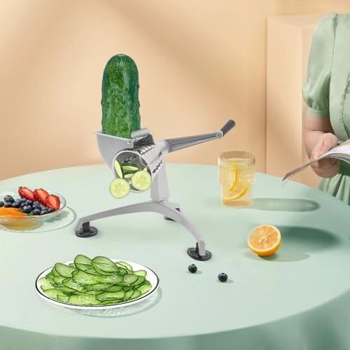Vegetable Chopper - 5 Drum Blades Stainless-Steel Manual