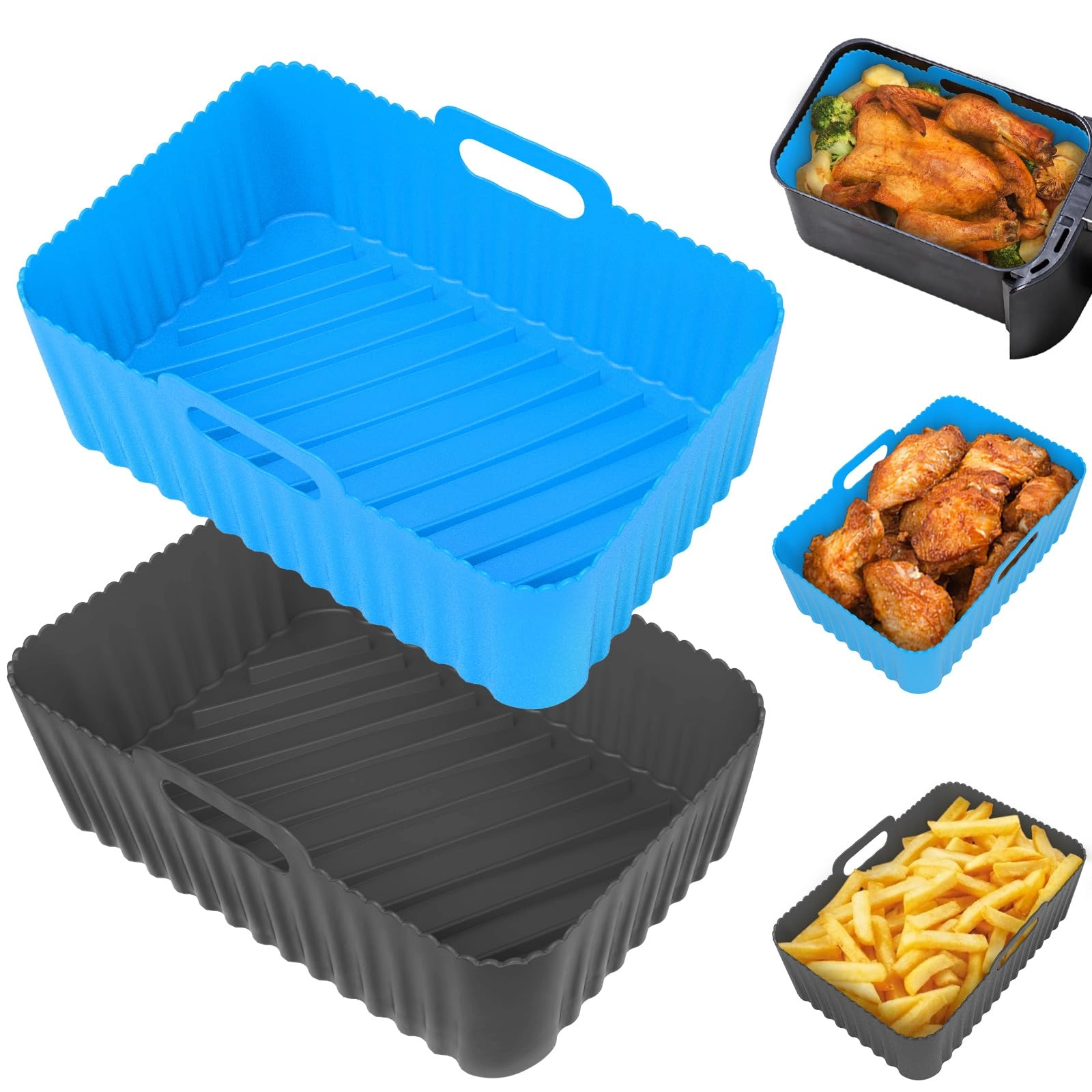 Air Fryer Liners - Silicone 2 Pack