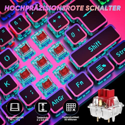 Mechanical Gaming Keyboard - QWERTZ Wired