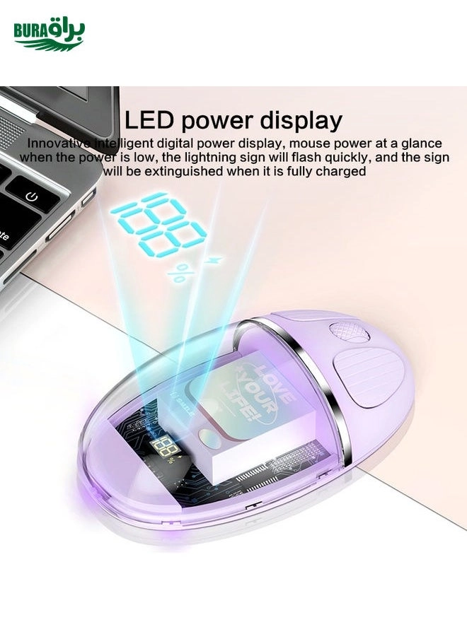 Colorful Transparent Dual Mode Mouse - Wireless