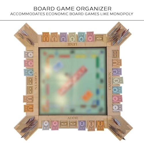 Board Game Organizer - Personalized Compatible with Monopoly Natural