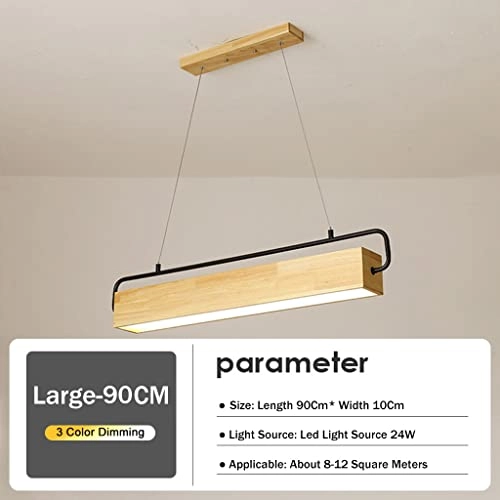 Retro Oak Chandelier - L/90cm