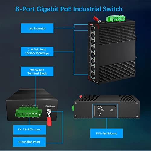 8 Port PoE Gigabit Switch 8-Ports