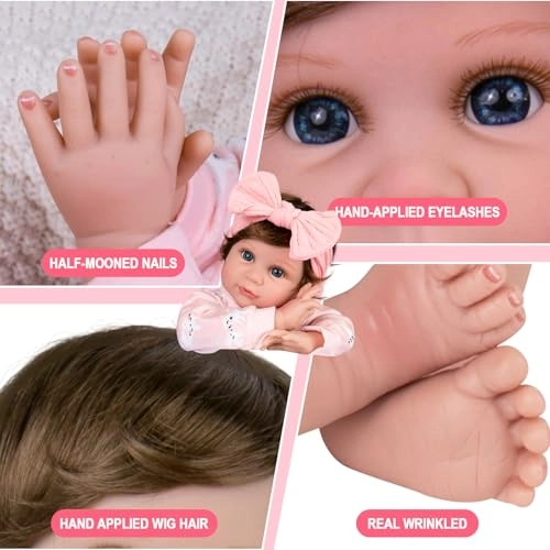 Reborn Baby Doll - 22 Inch Cotton Vinyl African American Ages 3+