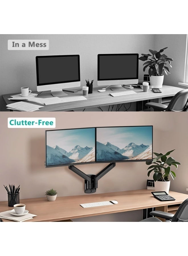 Dual Monitor Wall Mount - 2 arms 27 inch 100x100mm