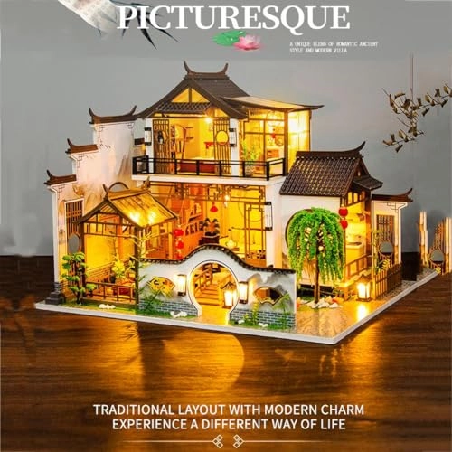 Miniature Wooden Dollhouse Furniture Kit - Creative Room 1:24