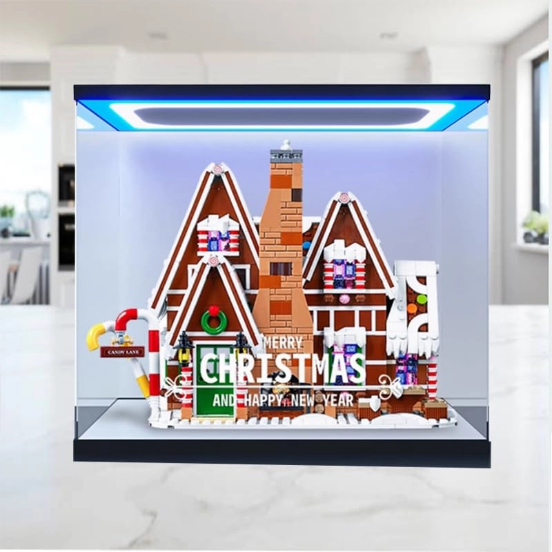 Clear Acrylic Display Case - for 10267 Black Bottom+background