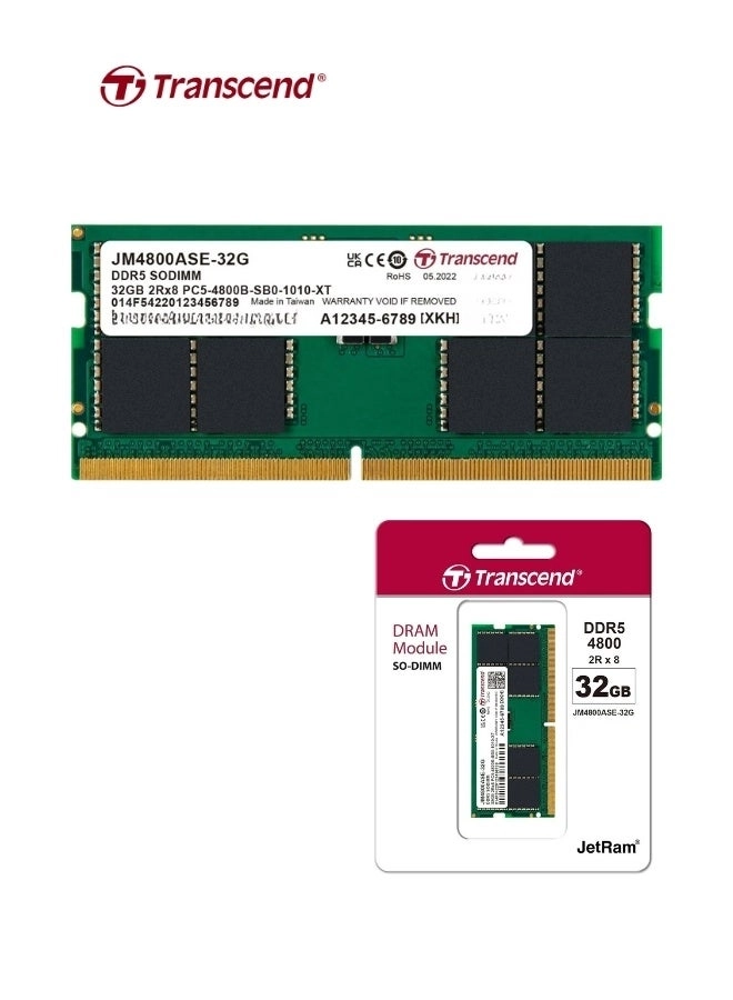 Transcend DDR5-4800 Unbuffered SO-DIMM