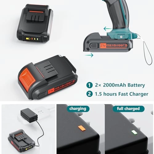 Cordless Drill - 2000 Milliamp Hours Kit