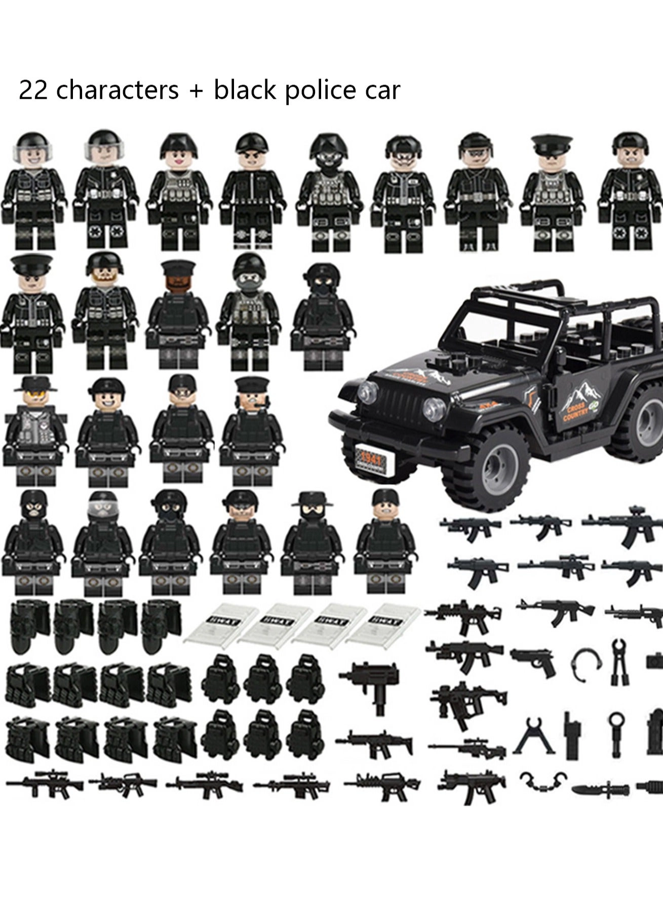 Army Block - Blue New Eighth Route Army Array 24 pcs