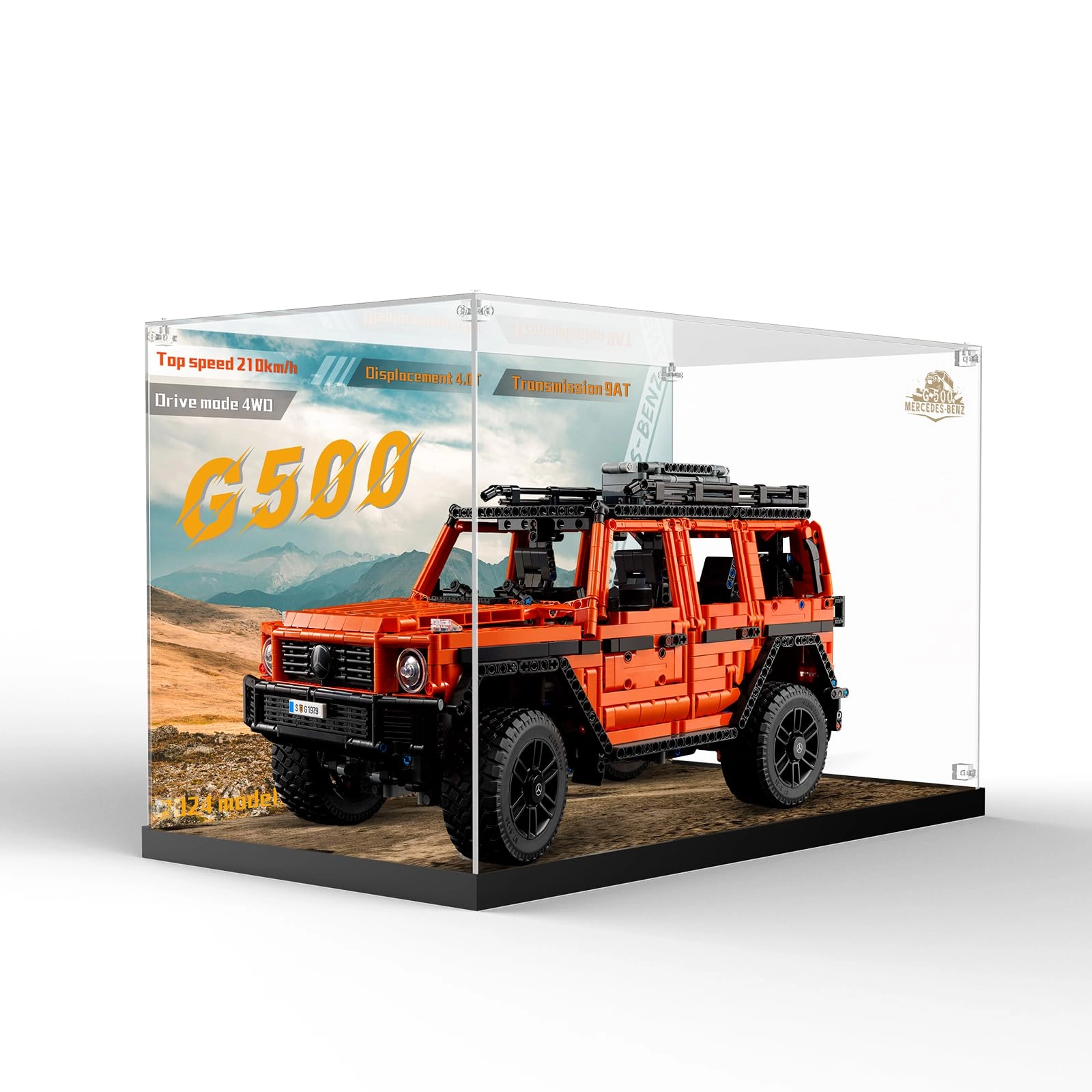 cooldac Acrylic Display Case for LEGO Technic 42177 Mercedes-benz G 500 Professional Line - 3mm thickness