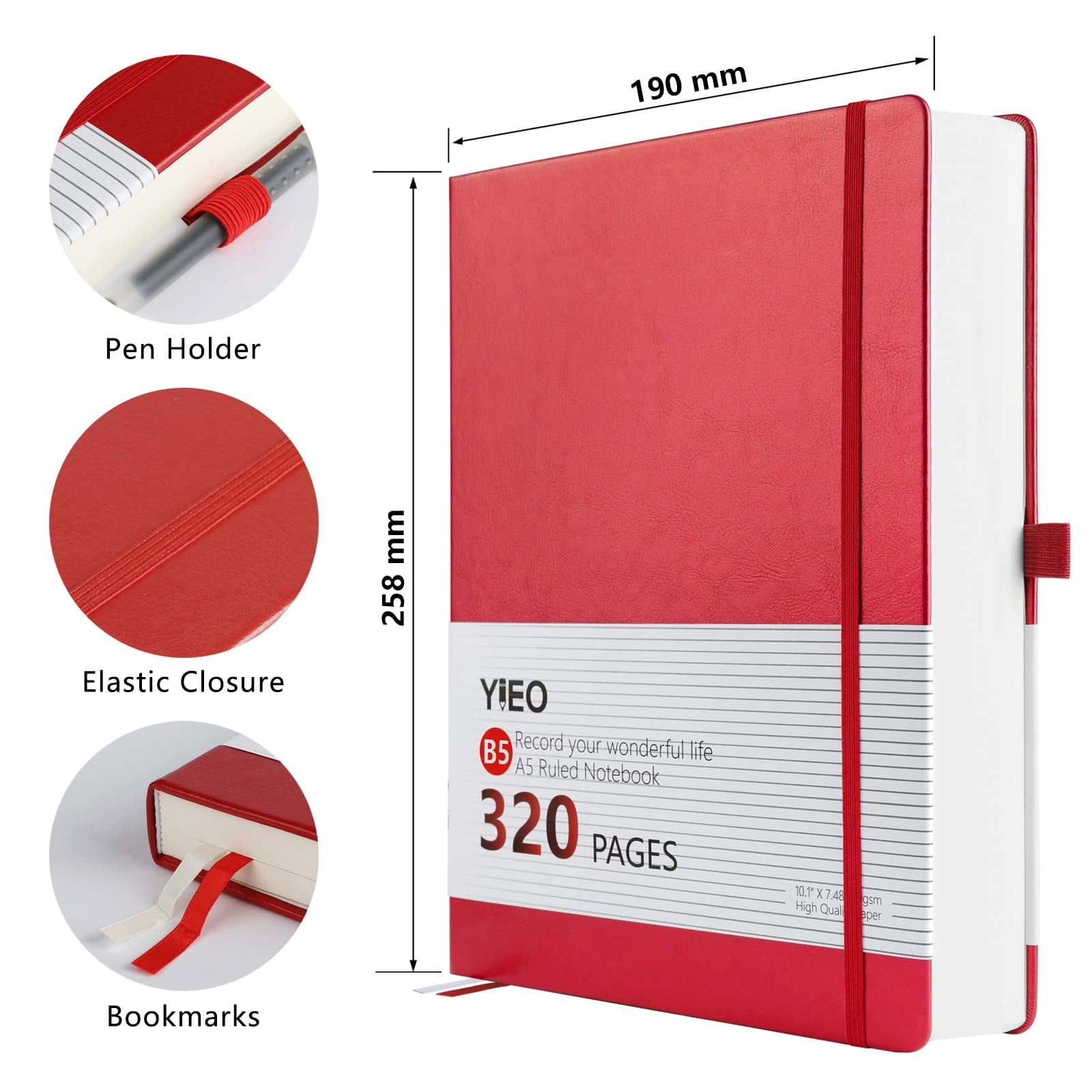 Notebook B5 Hardcover - Lined 320 Pages