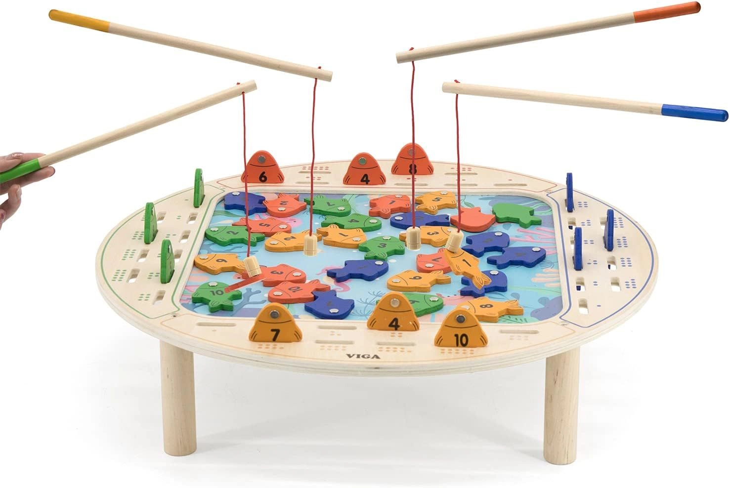 VIGA Wooden Fishing Game - 2 years+ 45 pieces
