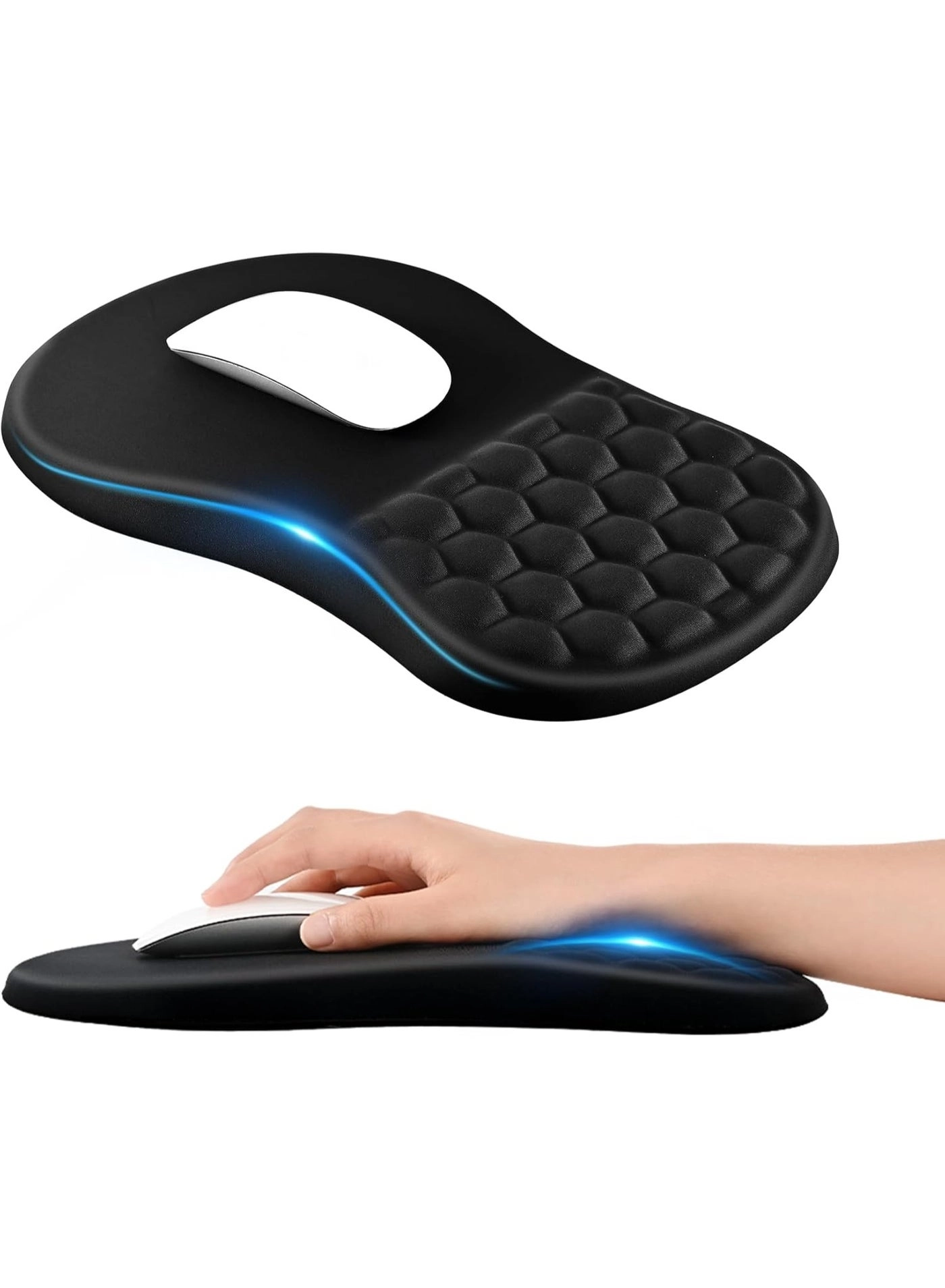 Bukela Wrist Support LYCRA Ergonomic Mouse Pad - 30x20 cm