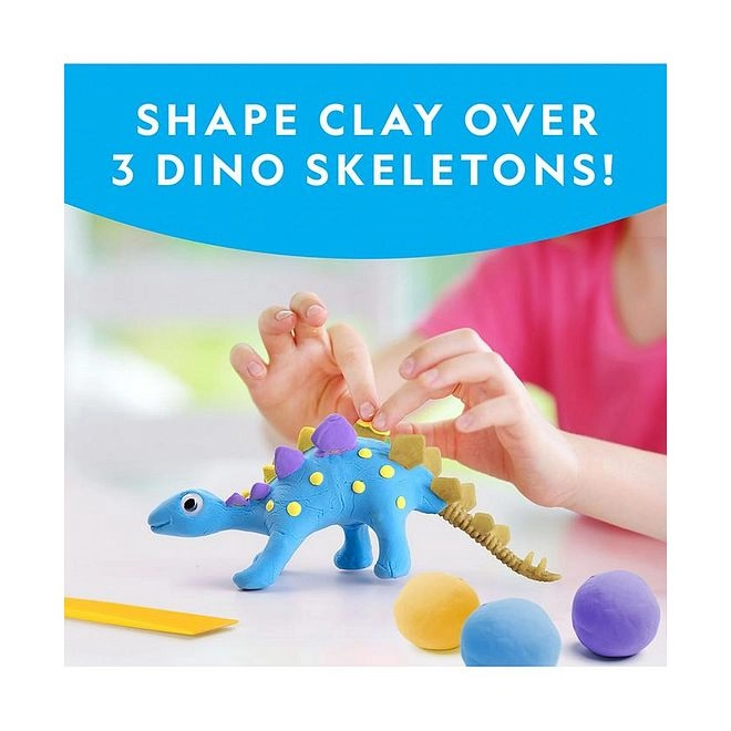 Clay Dinosaur Modeling Kit - 3 models 5 colors 4 years+