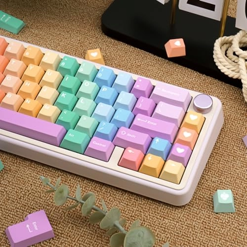 Rainbow Color Keycaps - QWERTY Keyboard (only keycaps)