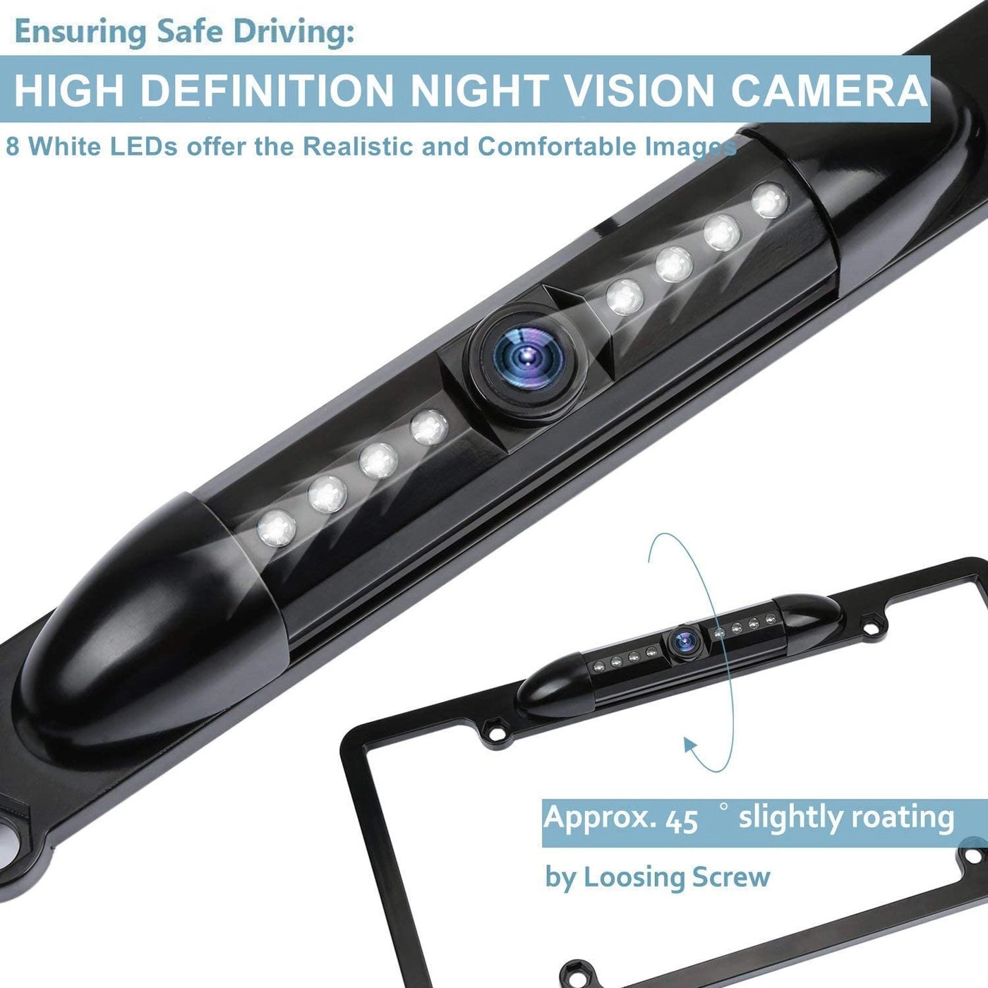 License Plate Frame Backup Camera - Night vision Wired 795*596 pixels