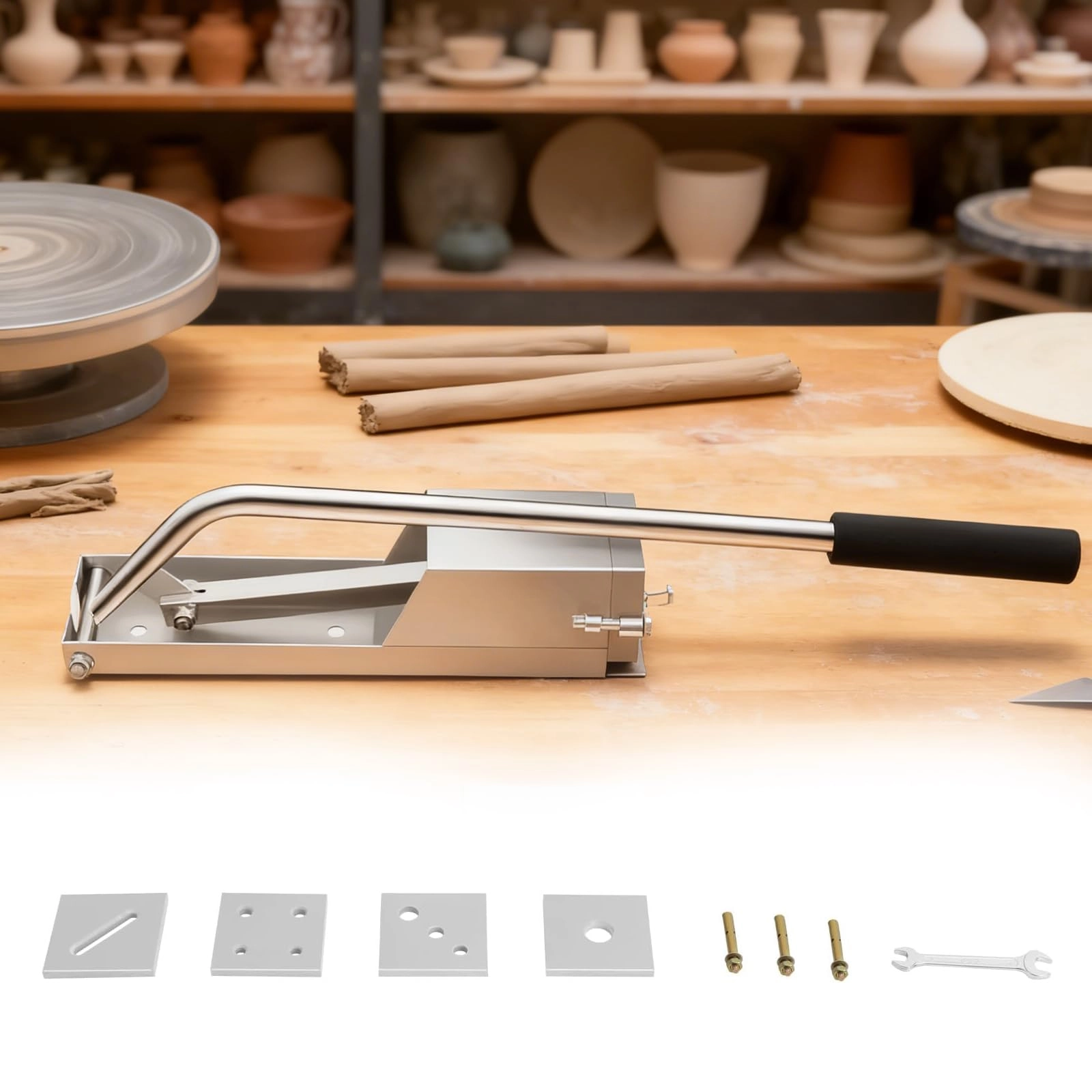 QYLTTDM Clay Extrusion Tool - Stainless Steel 4 Molds
