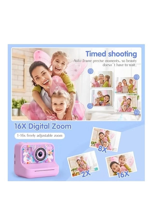 Kids Instant Print Camera - 1080P HD Thermal Printer