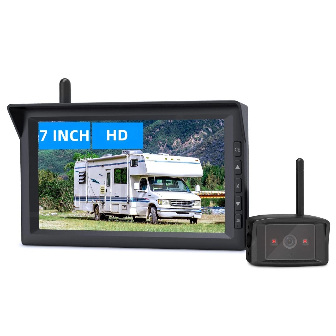 Dual Camera Car Reversing Camera System - Night Vision Wireless 1080p