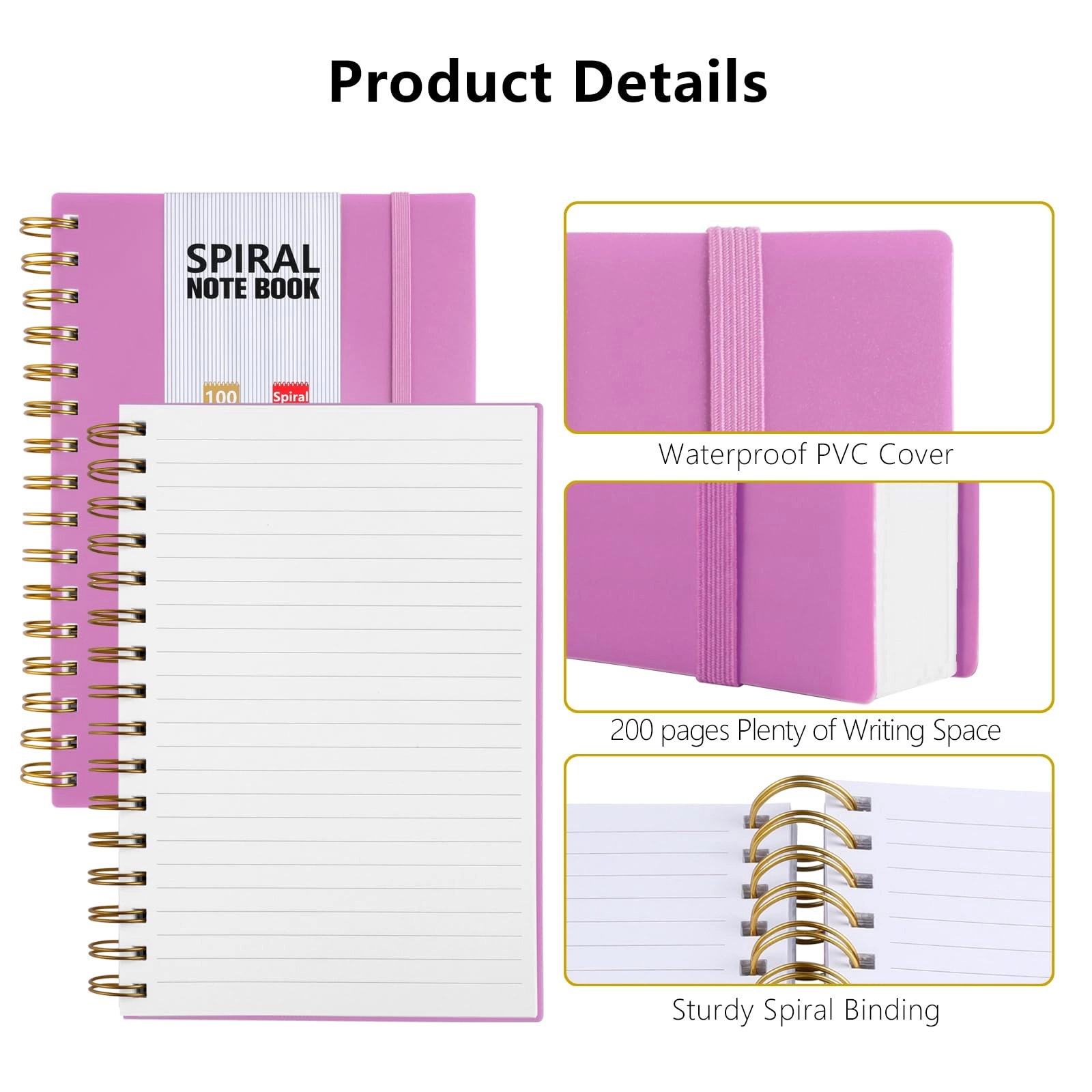 Journal Notebook A5 Spiral - Lined 200 Pages