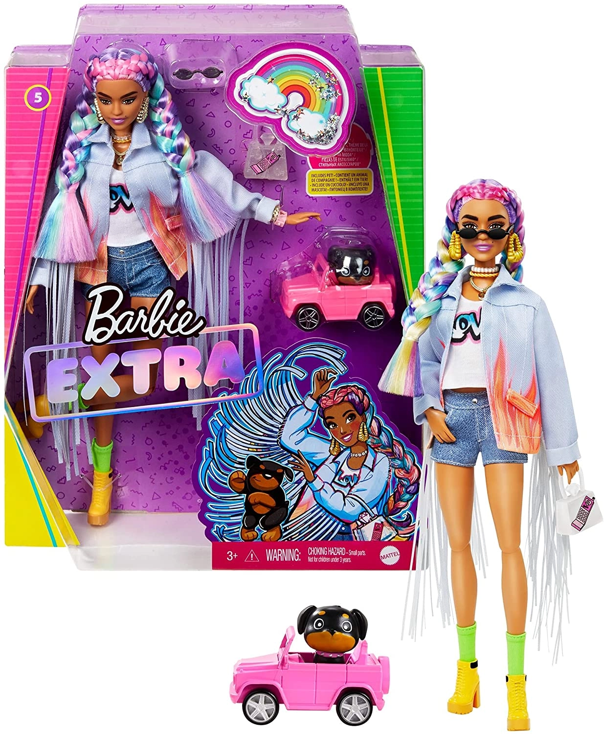 Barbie Extra - Rainbow Braids
