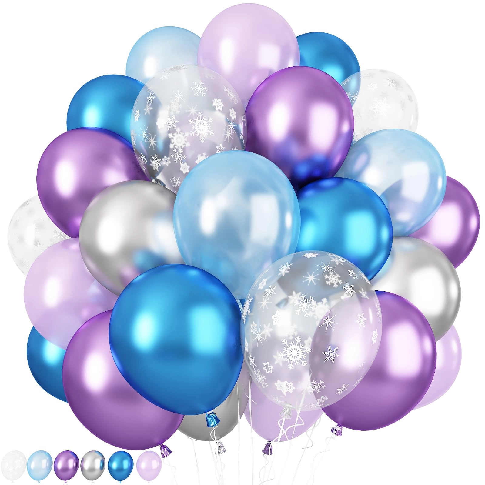 jobkoo Snowflake Balloons - 51 pcs christmas decorations