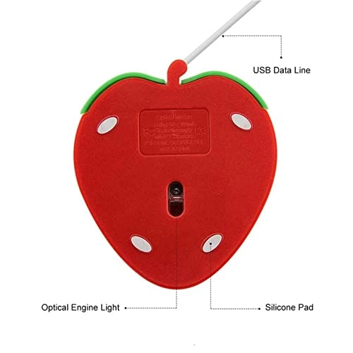 Strawberry Ergonomic Optical Mause - USB